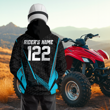 Load image into Gallery viewer, Turquoise Atv Motocross Hoodie For Adult&amp;Kid Upf30+ Pink Quad Bike Shirt Off-Road Atv Mx Racing NHN013