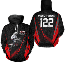 Load image into Gallery viewer, Red Atv Motocross Hoodie For Adult&amp;Kid Upf30+ Pink Quad Bike Shirt Off-Road Atv Mx Racing NHN013
