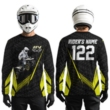 Load image into Gallery viewer, Personalized ATV Motocross Jersey For Adult &amp; Kids UPF30+ Yellow Quad Bike Shirt Off-Road ATV MX Racing NHN013