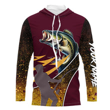 Load image into Gallery viewer, Bass Fishing Hook Jerseys Fisherman Performance Custom Name Fishing UV Shirts TTN04