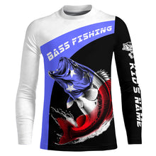 Load image into Gallery viewer, Bass Fishing American Flag Custom Name 3D shirt, Patriotic Bass Fishing jerseys for fisherman TTN48