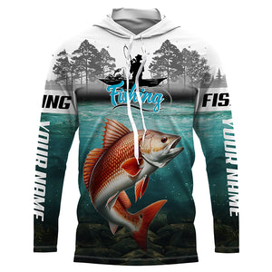 Personalized Redfish fishing custom fishing apparel, Redfish Fishing jerseys for Fisherman TTV57
