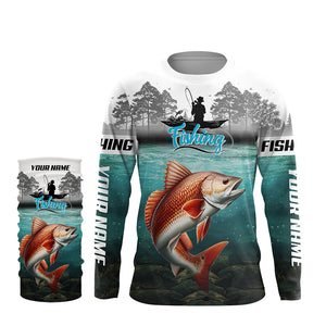 Personalized Redfish fishing custom fishing apparel, Redfish Fishing jerseys for Fisherman TTV57