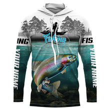 Load image into Gallery viewer, Rainbow Trout Fishing Custom Long Sleeve performance Fishing Shirts, Trout Fishing jerseys TTV81