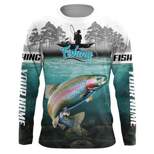 Rainbow Trout Fishing Custom Long Sleeve performance Fishing Shirts, Trout Fishing jerseys TTV81