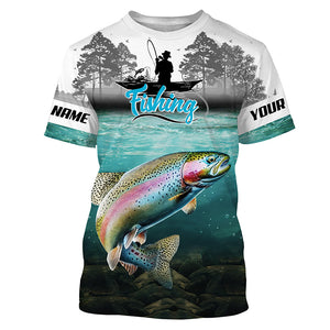 Rainbow Trout Fishing Custom Long Sleeve performance Fishing Shirts, Trout Fishing jerseys TTV81