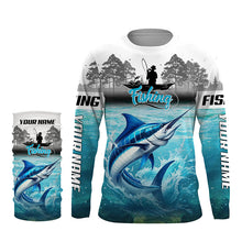 Load image into Gallery viewer, Marlin Fishing 3D UV protection quick dry customize name long sleeves shirt 30+ TTV37