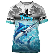 Load image into Gallery viewer, Marlin Fishing 3D UV protection quick dry customize name long sleeves shirt 30+ TTV37