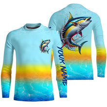 Load image into Gallery viewer, Tuna fishing Custom Name UV protection fishing jersey, fishing tournament shirts TTV44