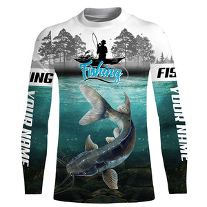 Catfish Fishing Custom Long Sleeve performance Fishing Shirts Fishing jerseys TTV78