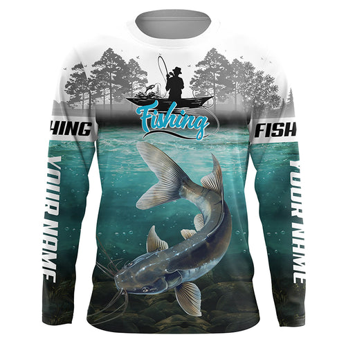 Catfish Fishing Custom Long Sleeve performance Fishing Shirts Fishing jerseys TTV78