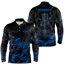 Load image into Gallery viewer, Colors Camo Black Mens Disc Golf Polo Shirts Custom Disc Golf Basket Tree Personalized Golf Gifts For Men TY2
