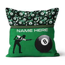 Load image into Gallery viewer, Playing 8-Ball Billiards Custom Pillow YYD0010