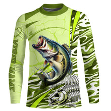 Load image into Gallery viewer, Bass Fishing Water Waves Camo Customize Shirts For Men And Women Personalized Fishing Gift YYD0065