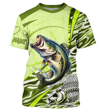 Load image into Gallery viewer, Bass Fishing Water Waves Camo Customize Shirts For Men And Women Personalized Fishing Gift YYD0065