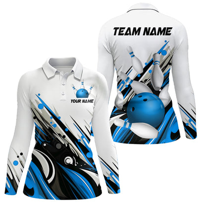 Bowling Shirt For Womens Custom Name Bowling Ball Energy Art Team Jersey Shirt YYD0066