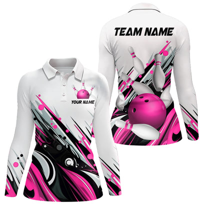 Bowling Shirt For Womens Custom Name Bowling Ball Energy Art Team Jersey Shirt YYD0066