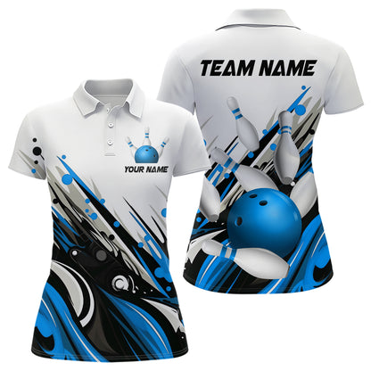 Bowling Shirt For Womens Custom Name Bowling Ball Energy Art Team Jersey Shirt YYD0066