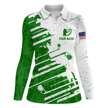 Best Golf Polo Shirts For Womens Custom Name, Golf Abstract Grunge Shirt Gifts YYD0042