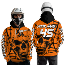 Load image into Gallery viewer, Orange Motocross Hoodie Custom for Men Women Dirt Bike Racing Hoodie Riding Shirt MH159