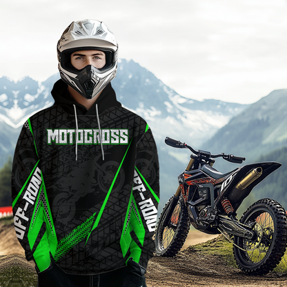 Personalized Motocross Hoodie for Adult Men Women Dirt Bike Racing Hoodie Shirt MH156