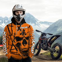 Load image into Gallery viewer, Skull Orange ATV Motocross Hoodie for Men Women Quad Shirt ATV Riding Hoodie MHATV24