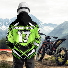 Load image into Gallery viewer, Custom ATV Motocross Hoodie for Men Women Quad Shirt Green ATV Riding Hoodie MHATV18