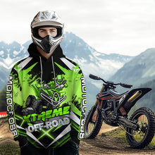 Load image into Gallery viewer, Custom ATV Motocross Hoodie for Men Women Quad Shirt Green ATV Riding Hoodie MHATV18
