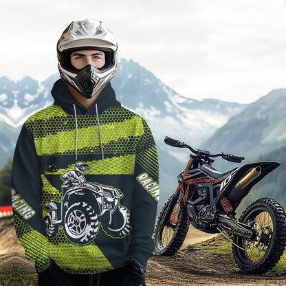 Personalized ATV Motocross Hoodie Adult Men Women Quad Shirt ATV Riding Hoodie MHATV14