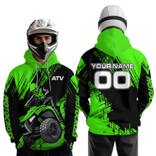 Load image into Gallery viewer, Green Custom ATV Motocross Hoodie for Men Women Quad Shirt ATV Riding Hoodie MHATV22