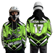 Load image into Gallery viewer, Custom ATV Motocross Hoodie for Men Women Quad Shirt Green ATV Riding Hoodie MHATV18