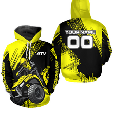 Load image into Gallery viewer, Yellow Custom ATV Motocross Hoodie for Men Women Quad Shirt ATV Riding Hoodie MHATV22