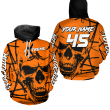 Load image into Gallery viewer, Orange Motocross Hoodie Custom for Men Women Dirt Bike Racing Hoodie Riding Shirt MH159