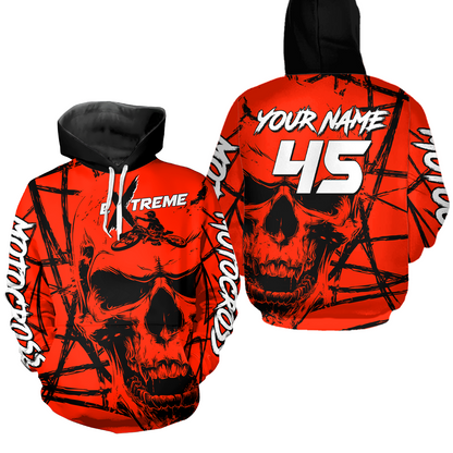 Red Motocross Hoodie Custom for Men Women Dirt Bike Racing Hoodie Riding Shirt MH159