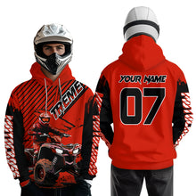 Load image into Gallery viewer, Custom Red ATV Racing Hoodie UPF30+ Motocross Hoodie Men Women Extreme Riding Sweatshirt for Kids MHT200