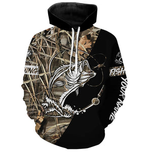 Personalized fishing tattoo full printing fishing shirt - black version