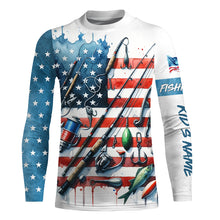 Load image into Gallery viewer, American Flag UV Protection Fishing Shirt Fishing Jersey For Fisherman A52