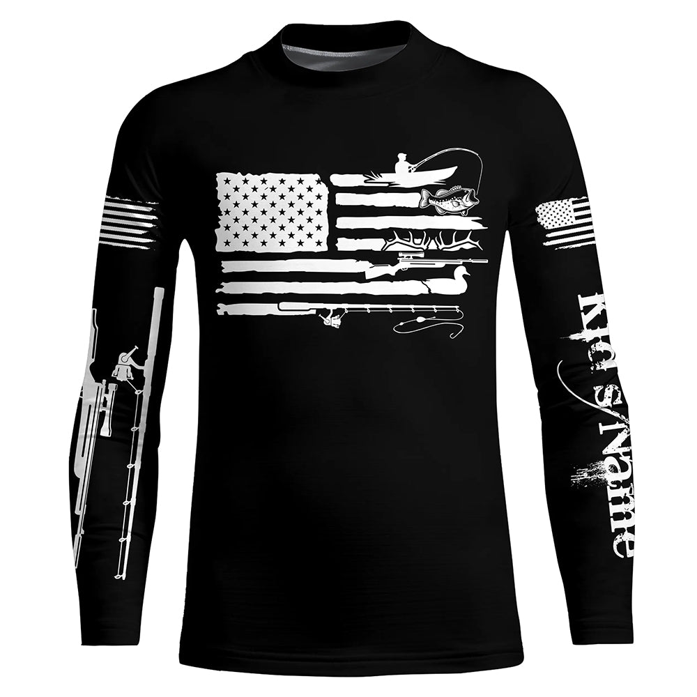 American Flag UV Protection Fishing Hunting Shirt For Fisherman Hunter A44