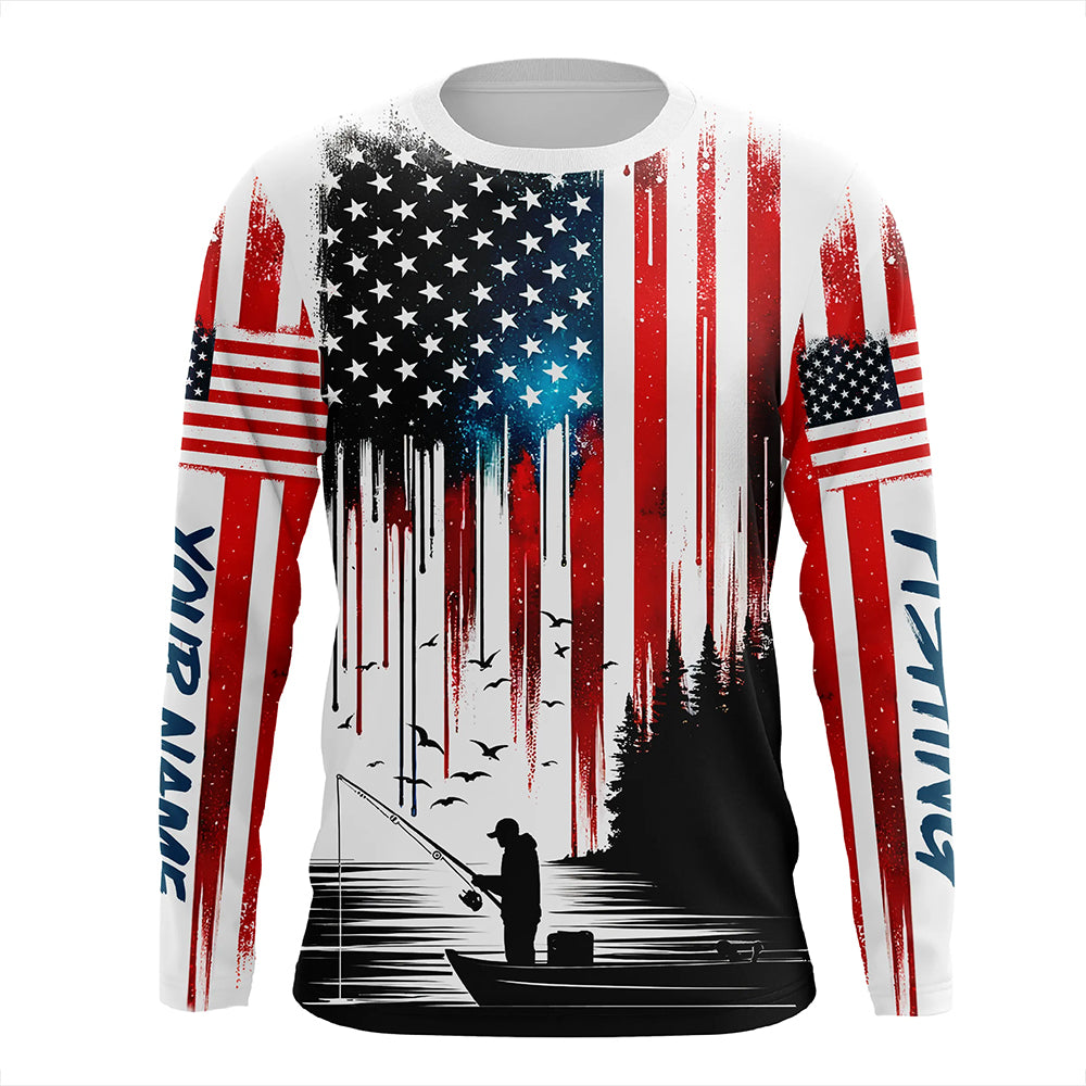 American Flag UV Protection Fishing Shirt Fishing Jersey For Fisherman A59