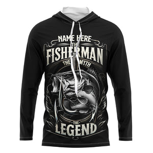 The Fisherman, The Myth, The Legend - Bass Fishing UV Protection Performance Shirt A65