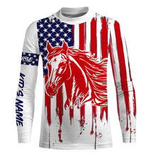 Load image into Gallery viewer, American Flag Patriotic Horse Shirt - A12