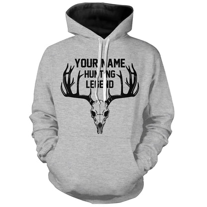 Deer Hunting Legend Personalized Custom Name Deer Skull Hunting Shirt For Hunters A46