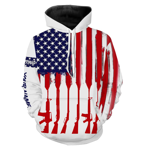 American Flag Hunting Personalized Custom Name Hunting Shirt For Hunters A47