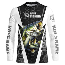 Load image into Gallery viewer, Personalized Bass Fishing jerseys, Bass Fishing Long Sleeve Fishing tournament shirts | gray camo IPHW3679