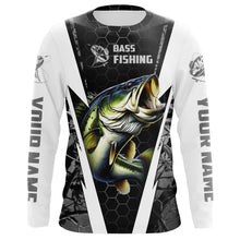 Load image into Gallery viewer, Personalized Bass Fishing jerseys, Bass Fishing Long Sleeve Fishing tournament shirts | gray camo IPHW3679
