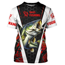 Load image into Gallery viewer, Personalized Bass Fishing jerseys, Bass Fishing Long Sleeve Fishing tournament shirts | red camo IPHW3681