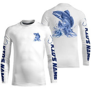 Personalized Redfish Long Sleeve Performance Fishing Shirts, Red Drum Fishing Jersey IPHW6409