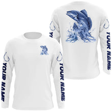 Load image into Gallery viewer, Personalized Redfish Long Sleeve Performance Fishing Shirts, Red Drum Fishing Jersey IPHW6409