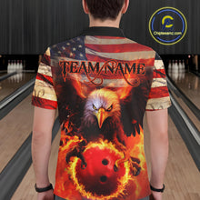 Load image into Gallery viewer, American Flag We The People Custom Eagle Bowling Shirts For Men, Patriotic Bowling Team Jerseys IPHW5287