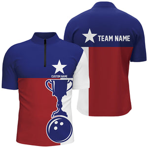 Texas Flag Custom Bowling Team Shirts For Men And Women, Patriotic Bowling Team Jerseys IPHW6503